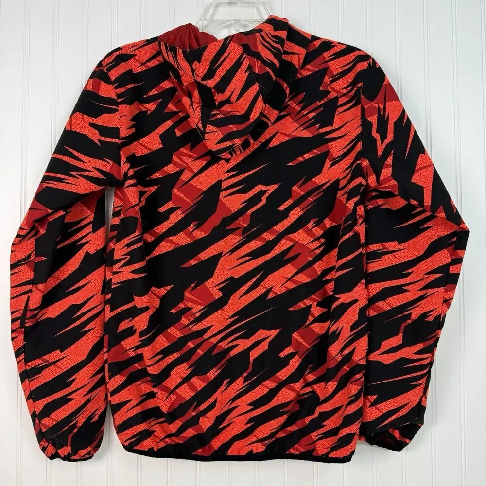 Adidas Jacket Mens S Red Logo Basketball‎ Windbreaker Reversible Pockets